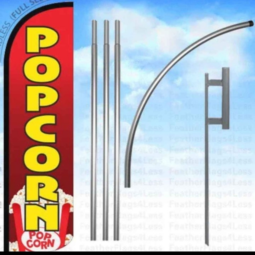 Popcorn Deluxe Polyester 15 Foot Tall Feather Banner